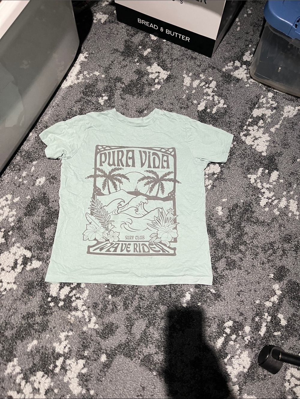 Pura Vida Mint Graphic Surf Tee